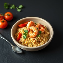 Ілюстрація для страви «Миска з кус-кусом і креветками»